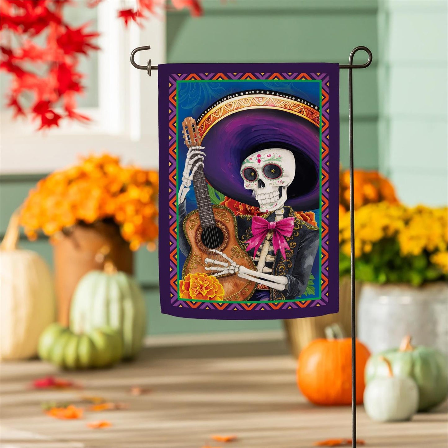 Day Of The Dead Suede Front Back Flag