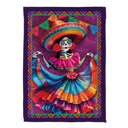 Day Of The Dead Suede Front Back Flag