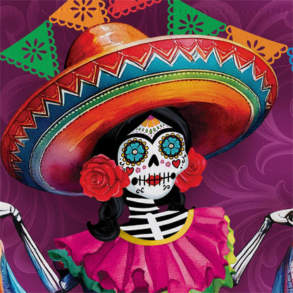 Day Of The Dead Suede Front Back Flag