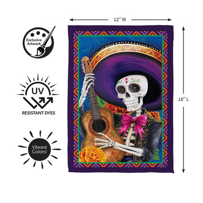 Day Of The Dead Suede Front Back Flag
