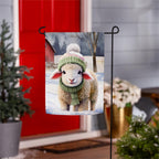 Holly Homestead Winter Lamb Suede Flag