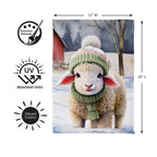Holly Homestead Winter Lamb Suede Flag