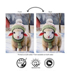 Holly Homestead Winter Lamb Suede Flag