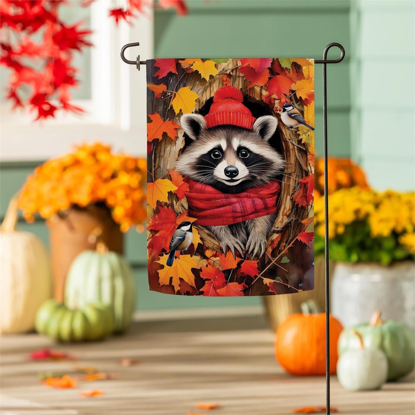 Cozy Racoon Suede Flag