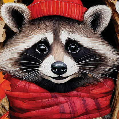 Cozy Racoon Suede Flag