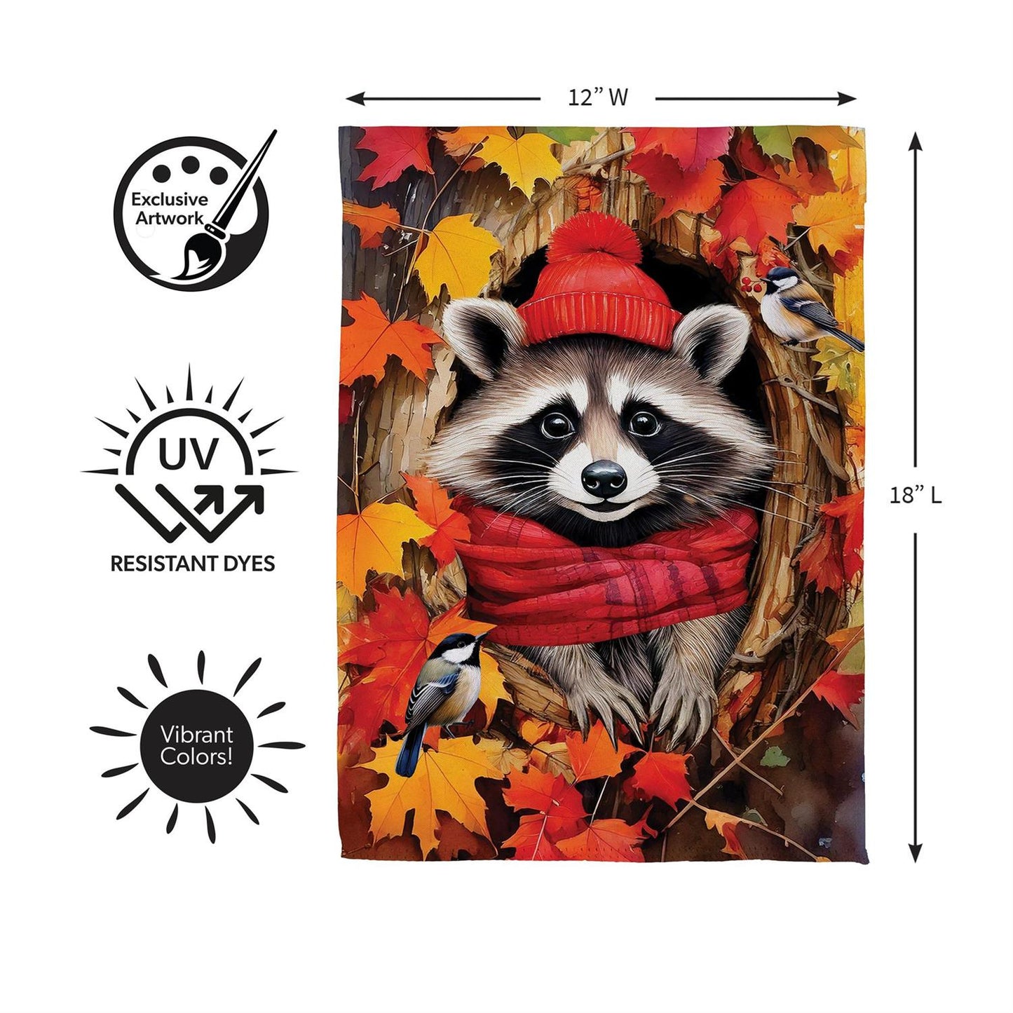 Cozy Racoon Suede Flag