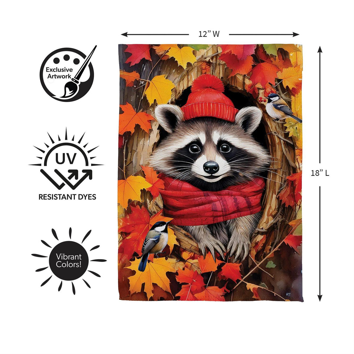 Cozy Racoon Suede Flag