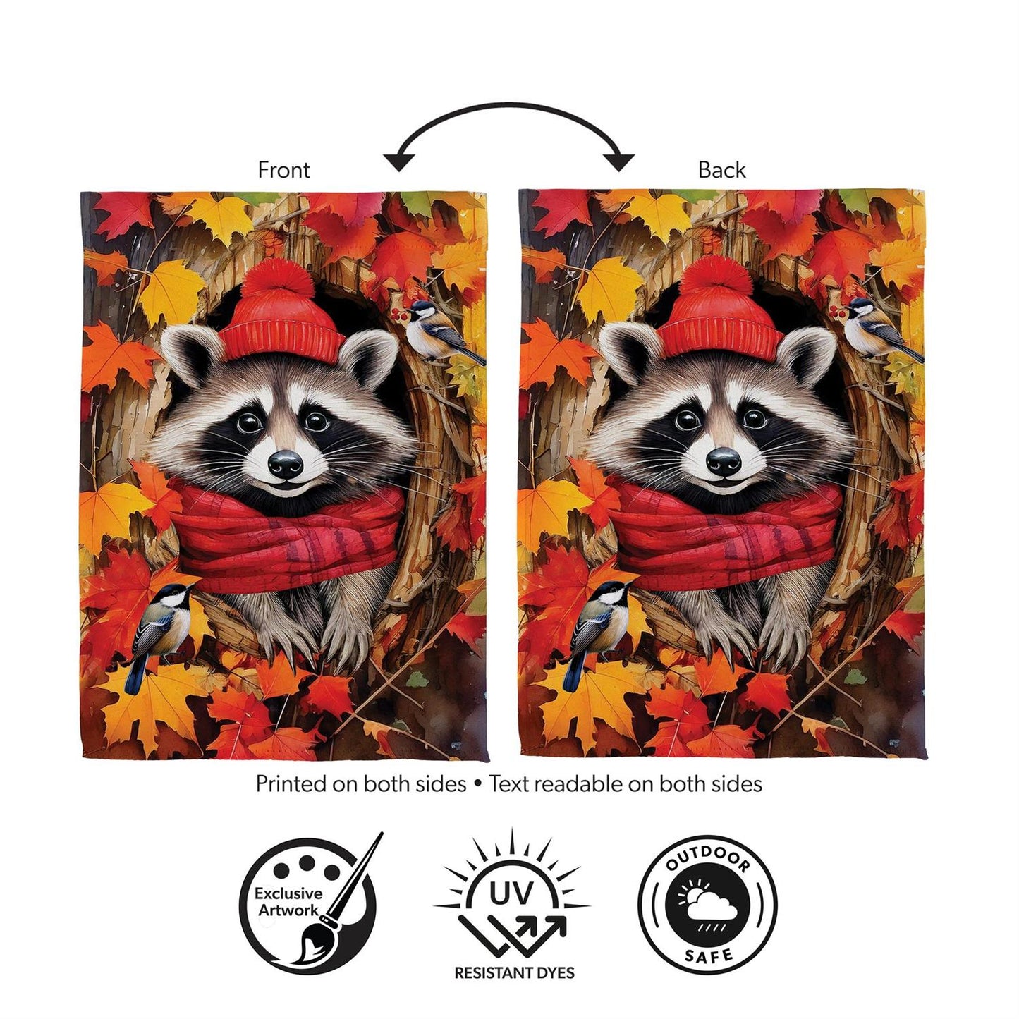 Cozy Racoon Suede Flag
