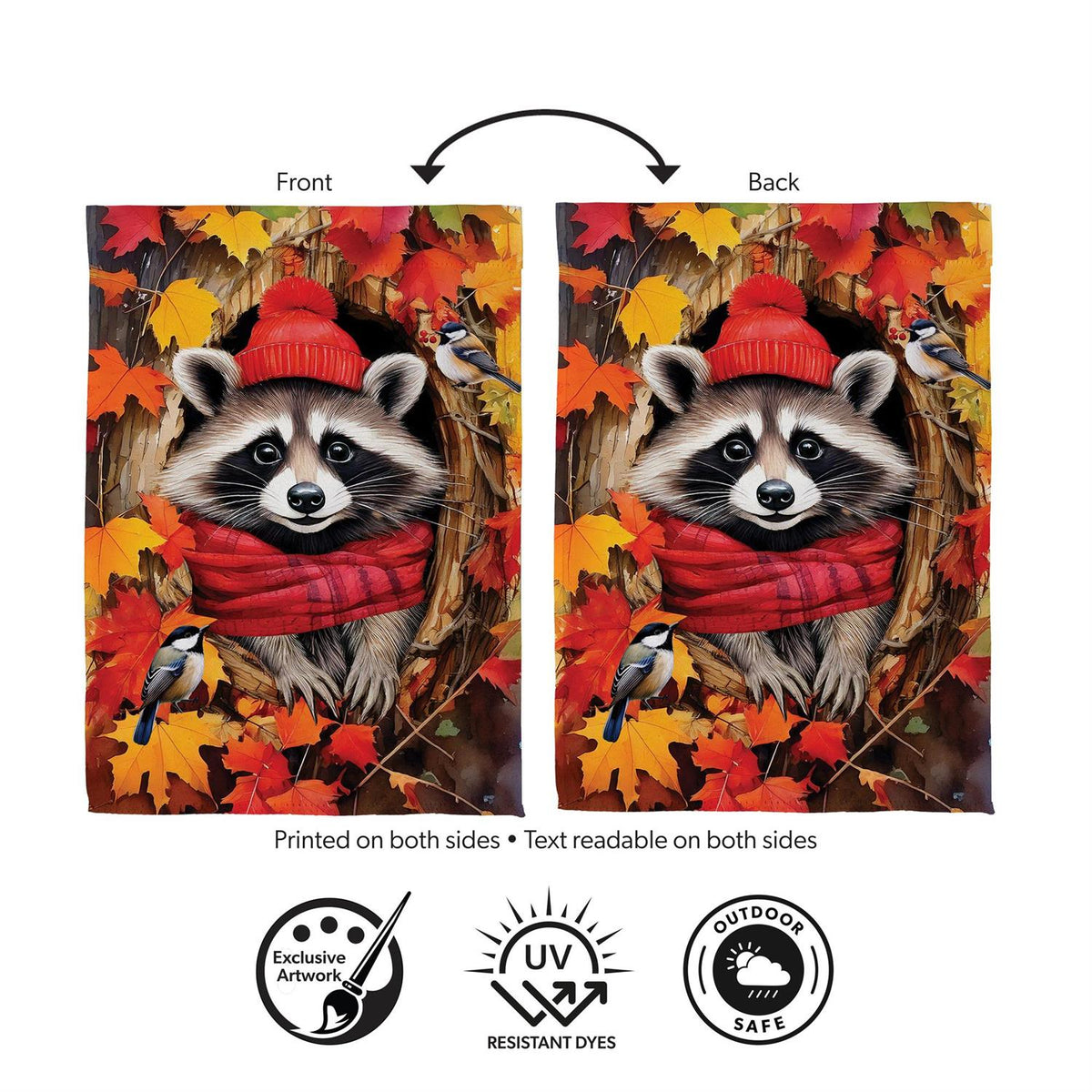 Cozy Racoon Suede Flag