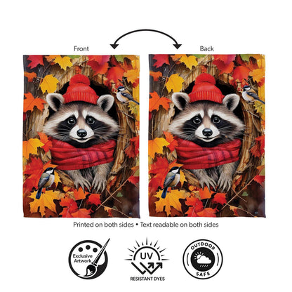 Cozy Racoon Suede Flag