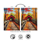 Lovely Covered Bridge Suede Flag