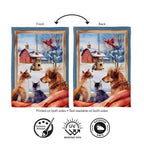 Winter Farmhouse Friends Suede Flag