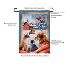 Winter Farmhouse Friends Suede Flag