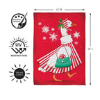 Prim Christmas Goose Suede Flag