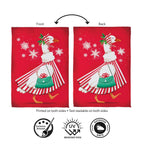 Prim Christmas Goose Suede Flag