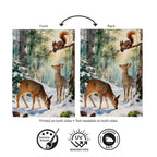 Winter Forest Friends Suede Flag