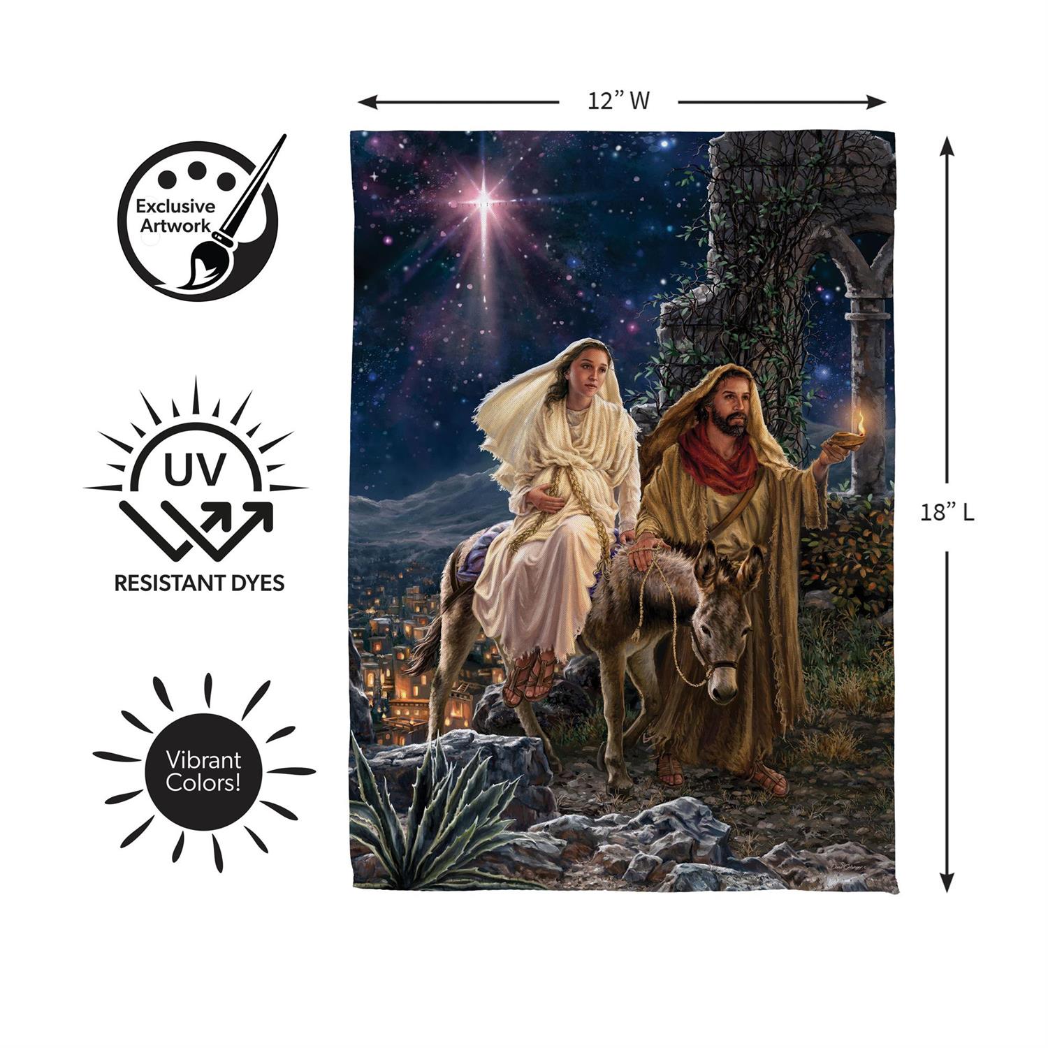 Journey to Bethlehem Suede Flag