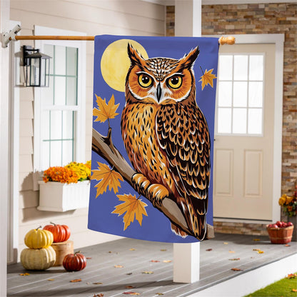 Moonlight Owl Suede Flag
