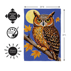Moonlight Owl Suede Flag
