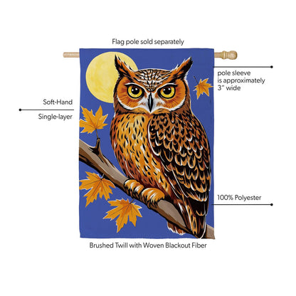 Moonlight Owl Suede Flag