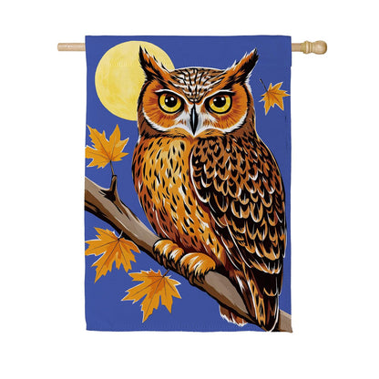 Moonlight Owl Suede Flag