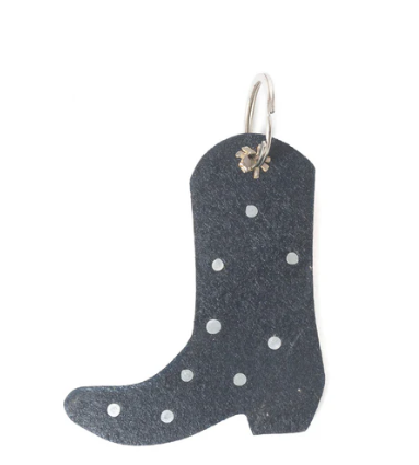 Saddleblossom Leather Key Fob in Spiced Tan