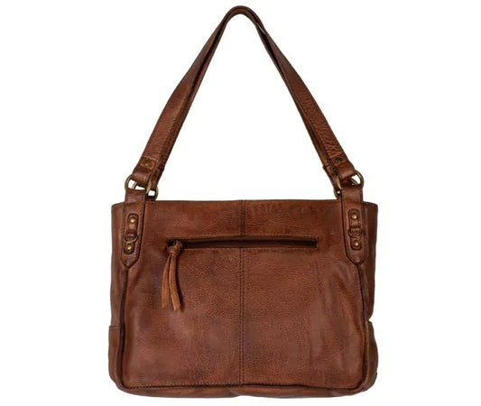 Santa Clara Canyon Stitched Leather & Hairon Bag