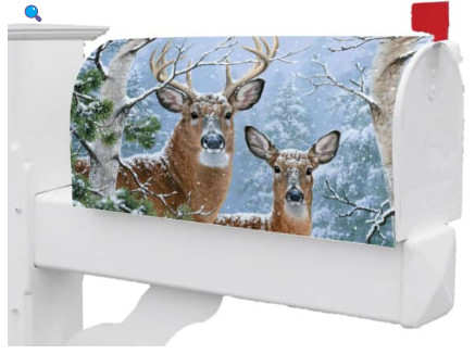 Winter Whitetail Mailbox Cover