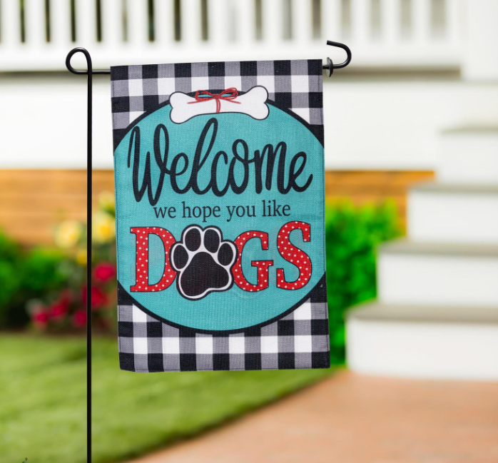 Hope You Like Dogs Garden Burlap Flag
