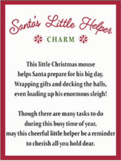 Santa's Little Helper Mice Charms
