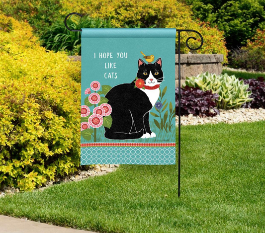 Secret Garden Cat Garden Flag