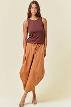 Side Tuck Detail Midi Skirt