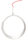 Silver Mobius Twist Circle Earring
