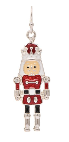 Silver Multi Royal Nutcracker Doll Earring