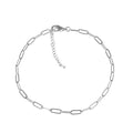 Silver Maya J Paperclip Anklet