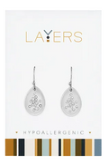Silver Stardust Dangle Layers Earrings Layers Earrings 594-S