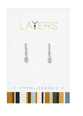 Silver Teardrop CZ Huggie Layers Earrings Layers Earrings 592-S