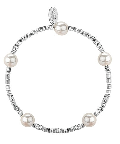 7"L SILVER BLESSINGS BRACELET STRETCH