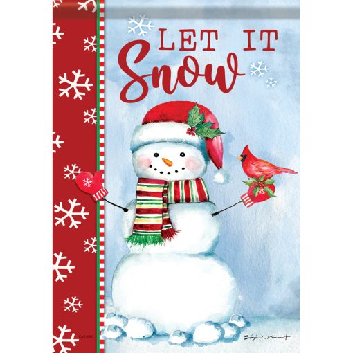 Snowman Cardinal Flag