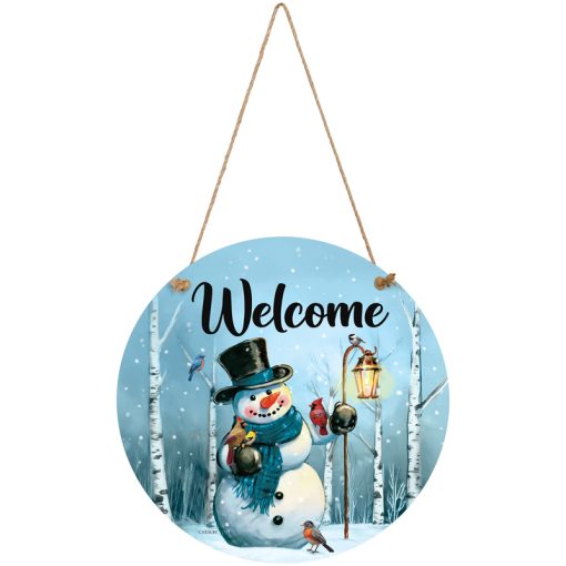 "Snowman Songbird" Door Hanger