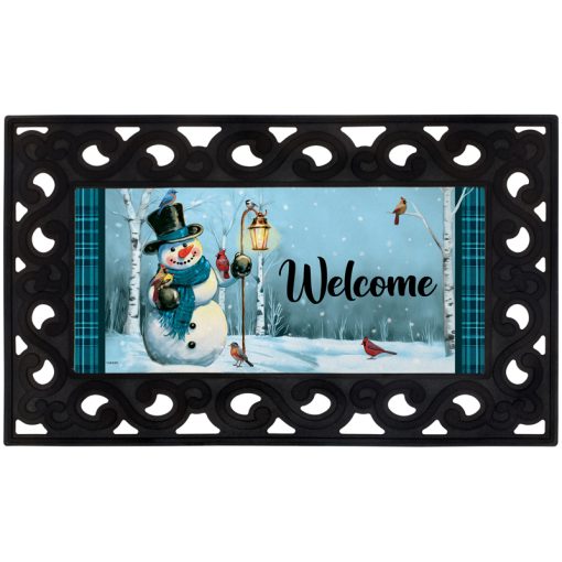 "Snowman Songbird" Mat