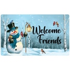 "Snowman Songbird" Mat