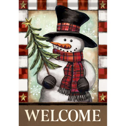 "Snowman Welcome" Durasoft™ Flag