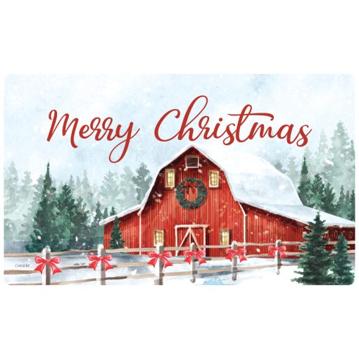 "Snowy Barn" Mat