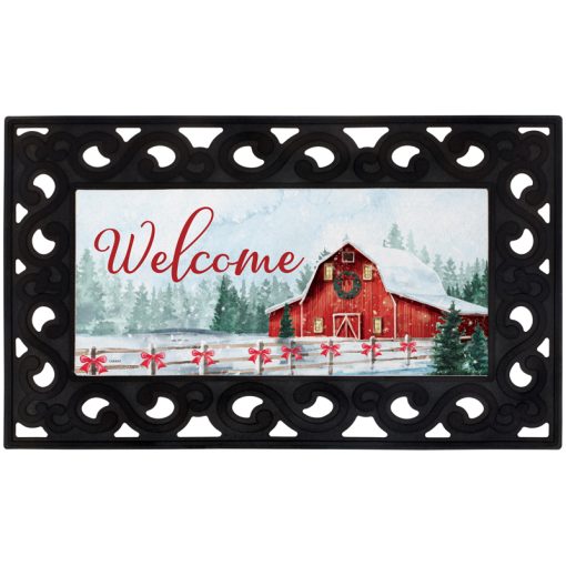 "Snowy Barn" Mat