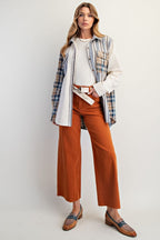 Soft Stretch High Waisted Twill Pants