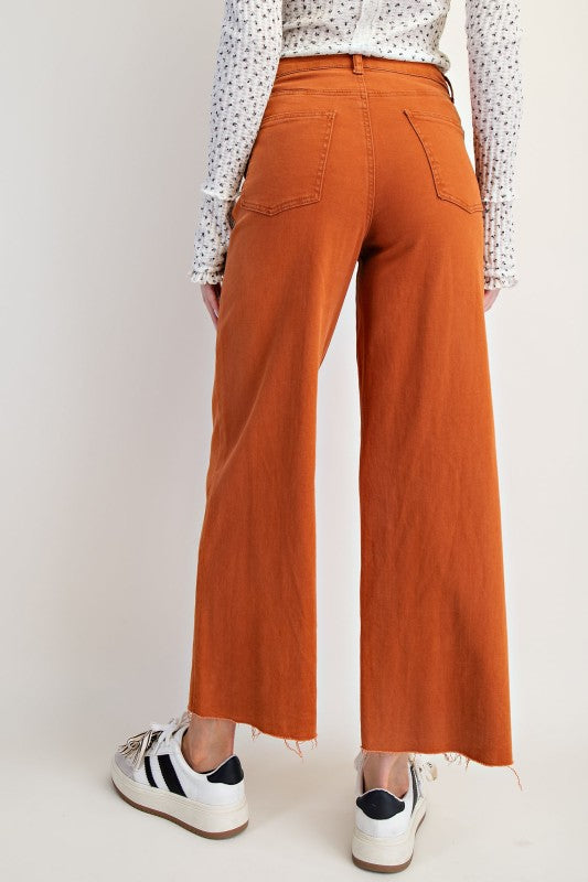Soft Stretch High Waisted Twill Pants