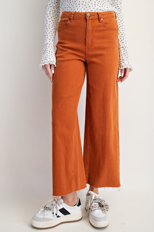 Soft Stretch High Waisted Twill Pants