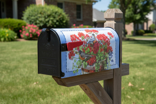 Spring Birds Mailbox Cover