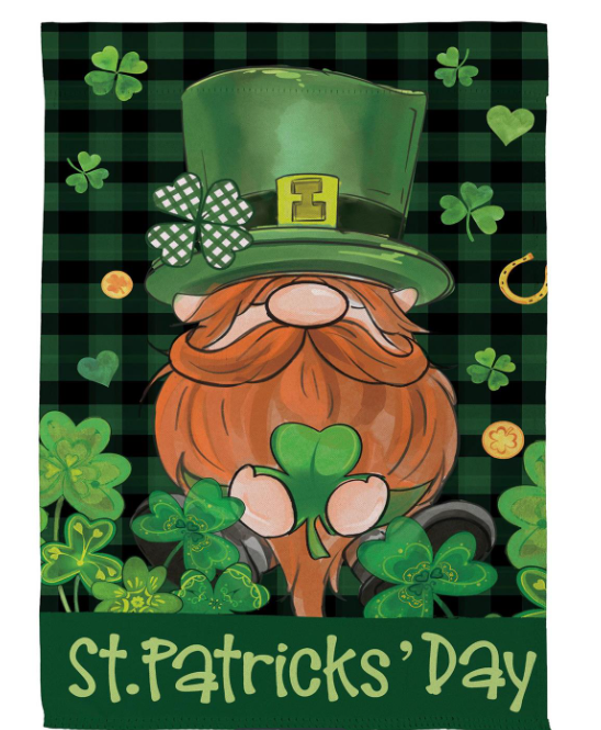 St. Patrick's Day Leprechaun Suede Flag